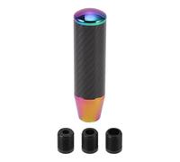 TUCKBOLD Car Shift Knob 13cm | Front Shift Lever Knob Universal for Automatic and Manual Vehicle Carbon Fiber Aluminum Alloy Multicolor with 3 Adapter 1 Set
