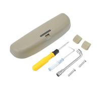 TUCKBOLD Car Sunglasses Case for Volvo XC90 2016-2024 Eyeglasses Holder Storage Box ABS Flocking Cloth Beige 1 Set