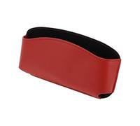TUCKBOLD Car Sunglasses Case Universal Eyeglasses Holder Storage Box Smooth Faux Leather Adhesive Backing Red 18.8x3cm 1 Pcs