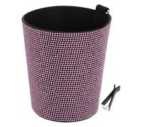 TUCKBOLD Car Trash Can Portable Air Conditioning Vent Trash Bin Pink 1 Pc 5.5" Length 4.3" Width 5.9" Height Faux Leather