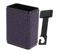 TUCKBOLD Car Trash Can Portable Back Seat Trash Bin Purple 1 Pc 3.9" Length 2.4" Width 9.5" Height Plastic