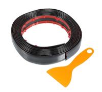 TUCKBOLD Car Truck Window Trim Strip 1" 25mm Width 10Ft 300cm Self Adhesive Scratch-Proof | Bumper Door Body Side Decorative Sticker Gloss Black 1 Set