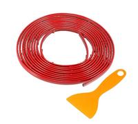 TUCKBOLD Car Truck Window Trim Strip 1/4" 6mm Width 10Ft 300cm Self Adhesive Scratch-Proof | Bumper Door Body Side Decorative Sticker Gloss Red 1 Set