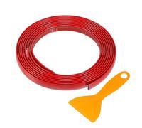 TUCKBOLD Car Truck Window Trim Strip 2/5" 10mm Width 10Ft 300cm Self Adhesive Scratch-Proof | Bumper Door Body Side Decorative Sticker Gloss Red 1 Set