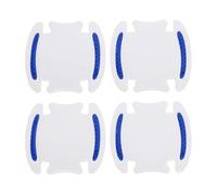 TUCKBOLD Car Universal Car Door Handle Cup Cover Anti-scratch | Protection Film Reflective Stickers White Blue 4 Pcs