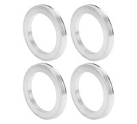 TUCKBOLD Car Wheel Hub Centric Rings Durable Wheels Center Shaft Shock Absorbing Hubrings Silver Tone 4 Pcs OD 87.1mm to ID 64.1mm Aluminum Alloy