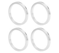 TUCKBOLD Car Wheel Hub Centric Rings Durable Wheels Center Shaft Shock Absorbing Hubrings Silver Tone 4 Pcs OD 84.1mm to ID 72.6 mm Aluminum Alloy
