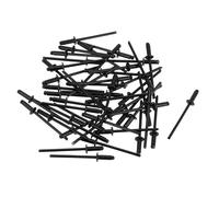 TUCKBOLD Dome Head Large Flange Blind Rivets Black 50 Pcs 3mm Grip Diameter 6mm Grip Length 6mm Flange Diameter Iron