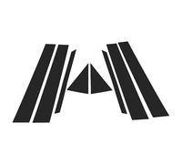 TUCKBOLD Door Pillar Window Trim for Toyota Prius 2010-2015 Anti Scratch Sticker Pillar Posts Door Outer Exterior Cover Black 8 Pcs