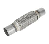 TUCKBOLD Exhaust Flex Pipe 2.16 Inch OD Flexible Braided Exhaust Tube | Universal Flexible Pipe Tubing Silver Tone 1 Pc