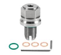 TUCKBOLD for Car Motorcycle Boat Oil Drain Plug Anti Leakage Engine Oil Pan Drain Bolt Screw Thread Repair Silver Tone with 3 Gasket Copper M10.4-1.25mm