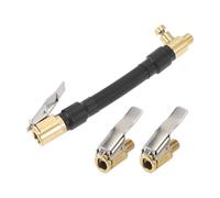 TUCKBOLD for Car Tire Inflator Extension Tube 0.305inx32TPI Durable Air Pump Extend Hose Adapter Tire Valve Black 1 Set 4.72inch 12.6mm OD Deflatable