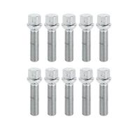 TUCKBOLD M14x1.5mm Ball Seat Wheel Lug Bolt for Volkswagen 19mm Hex 50mm Shank Length Sturdy | Extended Bolts Silver Tone 10 Pcs