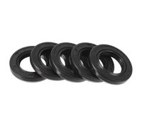 TUCKBOLD Universal Oil Seal TC Double Lip W Steel Spring Seal Ring Rotary Shaft Seal 15x25x4mm High Pressure NBR Rubber Black 5 Pcs