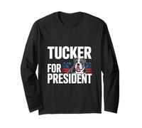 Tucker for President Patriotic Illustration Long Sleeve T-Shirt