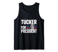 Tucker for President Patriotic Illustration Tank Top