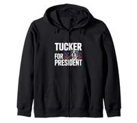 Tucker For President Patriotic Illustration Zip Hoodie