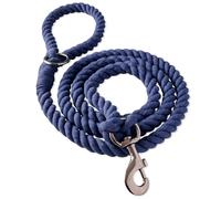 Tucker II - The Twisted Rope Leash, Organic Cotton Dog Leash with Durable Twisted Rope 6 ft. for All Pet Breeds, Navy,