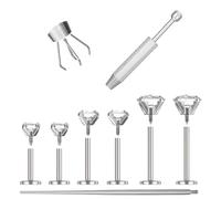 Tucnoeu 18G Internal Thread Surgical Steel Flat Back Nose Stud, Flat Back Stud Earrings for Women Tragus Helix Cartilage Conch Nose Lip Labret Medusa Piercing