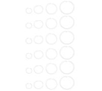 Tucnoeu 24 Pcs Clear Nose Rings 16 Gauge Clear Septum Ring,Plastic Hoop Ear Retainers,Plastic Nose Rings for Surgery (6/8/10/12mm)