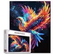 Tucocoo 1,000 Pieces Jigsaw Puzzles for Adults - Fire Phoenix Painting, Sacred Fantasy Animal - Challenging Family Activity, Games, Colourful Art, DIY