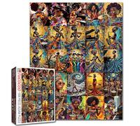 Tucocoo African Women Black Girl 1000 Piece Jigsaw Puzzle for Adults Playing Musical Art Puzzles, Africa Female DIY Crafts Puzzle Challenging Family Games, Educational Toys for Teens Gifts Wall Decor