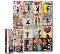 Tucocoo Banksy Artistic Puzzle for Adults Colorful Graffiti 1000 Piece Street Puzzle Street Collage Artwork DIY Educational Toys for Adults