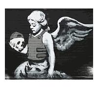 Tucocoo Banksy Street Art Oil Painting Paint by Numbers Kits 16 x 20 inch Angel Girl DIY Canvas Painting Best Gift for Kids Students Adults Beginner with Brushes and Acrylic Pigment(Without Frame)