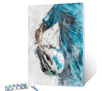 Tucocoo Blue Jersey Paint by Numbers for Adults DIY Volleyball Paint by Numbers Acrylic Paint Canvas Clubs Decor Painting Kits Watercolor Style Decoration 20x16 Inch(Without Frame)