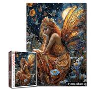 Tucocoo Butterfly Fairy Puzzle 1000 Pieces Jigsaw for Adults, Wild Flowers Challenging Family Activity Games, Colorful DIY Home Decoration Gift - 20 x 27 Inches