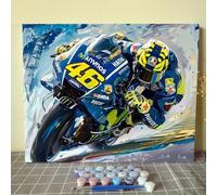 Tucocoo Extreme Sports Paint by Number for Adults Beginner, DIY Acrylic Off Road Motorcycle Painting by Numbers for Kids 16x20 inch Watercolor Style Painting Craft On Canvas Home Decor(Without Frame)