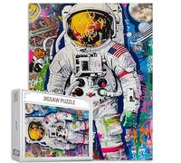 Tucocoo Graffiti Astronaut Jigsaw Puzzles for Adults 1000 Pieces, Space Abstract Art Jigsaw Puzzle 20x27 Inch Colorful DIY Handwork Puzzles for Home Decoration, Family Puzzle Perfect for Game Nights