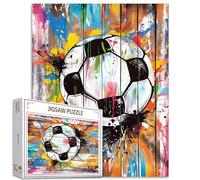Tucocoo Graffiti Football Jigsaw Puzzle 1000 Pieces Puzzles for Adults, Sports Balls Street Banksy Art Jigsaw Puzzles for Challenging Family Activity Games Colorful DIY Puzzle for Home Decor Gifts