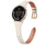 TUCOMO 18mm Slim Leather Band Compatible with Garmin Venu 3S /Venu 4 41mm/Venu 2S/Vivoactive 4S/Vivomove 3S/Forerunner 255S/ Forerunner 265S, Quick Release Thin Narrow Soft Strap for Women Men