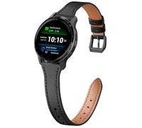 TUCOMO 18mm Slim Leather Band Compatible with Garmin Venu 3S /Venu 4 41mm/Venu 2S/Vivoactive 4S/Vivomove 3S/Forerunner 255S/ Forerunner 265S, Quick Release Thin Narrow Soft Strap for Women Men
