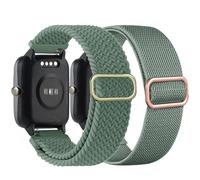TUCOMO Braided Stretchy Nylon Watch Bands - Compatible with Veryfitpro ID205L, 19mm Loop Elastic Fabric Straps for Willful YAMAY SW020 SW021 SW023 SW025 ID205S ID205U, Fitpolo ID205L - Women & Men