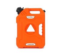 Tucool Racing 5L Portable Fuel Drum Canister Gasoline Container Reserve Plastic Petrol Tank Diesel Storage Can Fit for Motorcycle SUV ATV Cars Boat Offroad (5L Orange Only Tank)
