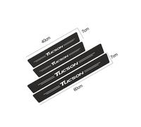 (Tucson) 4PCS Car Door Sill Strip Anti Scratch Sticker