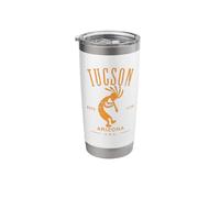 Tucson Arizona Dancing Kokopelli Distressed Design Stainless Steel Insulated Tumbler