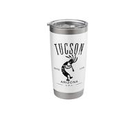 Tucson Arizona Dancing Kokopelli Distressed Design Stainless Steel Insulated Tumbler