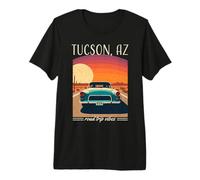 Tucson Arizona Retro Highway Nostalgic Vintage Car Design Premium T-Shirt