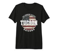 Tucson Arizona, Vintage American Flag Premium T-Shirt