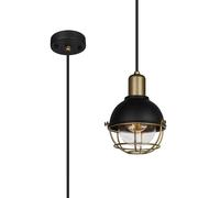 Tucson Pendant Porch Lantern - Sand Black and Antique Brass