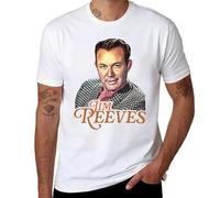 TUCVNDAT Jim Reeves Country Icon Tribute T-Shirt Tops for Men White XL