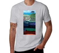 TUCVNDAT Subnautica T-Shirt t Shirts Animal Print Shirt Mens Graphic t-Shirts Grey M