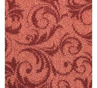 Tuda Carpets | Baroque 4mm Loop Pile Carpet with Felt Backing, 6mm Total Height | Burnt Sienna/Maroon (15) - 4m x 2m (13ft1" x 6ft6")