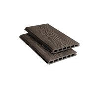 Tuda Grass 1.8m WPC Composite Tongue & Groove Woodgrain Fencing Boards Garden - Chocolate