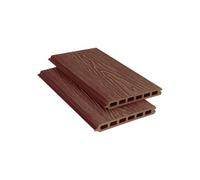 Tuda Grass 1.8m WPC Composite Tongue & Groove Woodgrain Fencing Boards Garden - Red Brown (Sample)