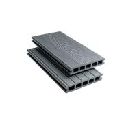 Tuda Grass Direct | 3.6m Composite Decking Board WPC - Deep Embossed Woodgrain Effect | Silver