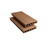 Tuda Grass Direct | 3.6m Composite Decking Boards WPC - Deep Embossed Woodgrain Effect | 9 Colours | Fixings & L-Shaped Edging Trims Included | (15 sqm | 28 Boards, Teak Brown)
